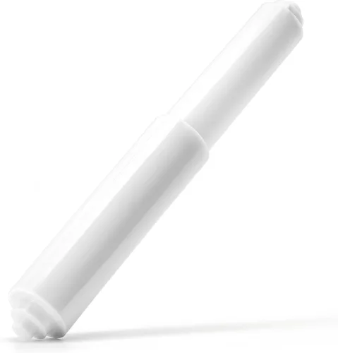 Qualihome Universal de Reemplazo de Rodillo de Papel Higiénico con Resorte de Plástico, Blanco, Rodillo de Reemplazo de Papel Higiénico Blanco