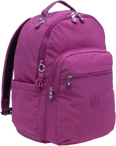 Miniatura 55 de Kipling Seoul - Mochila grande metálica para portátil de 15 pulgadas, Agua (Aqua Flowers)