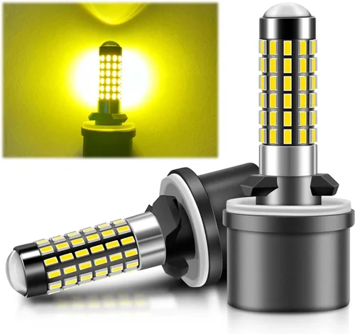 Bombilla LED antiniebla 880 3000K amarillo ámbar 300% súper brillante 1:1 tamaño mini 886 890 892 893 bombilla LED con proyector para luces