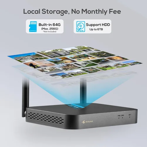 Miniatura 7 de Sistema de cámaras de seguridad solar Kittyhok negro inalámbrico para exteriores, WiFi 5G/2.4G, 4 piezas de cámara de seguridad solar para el hogar