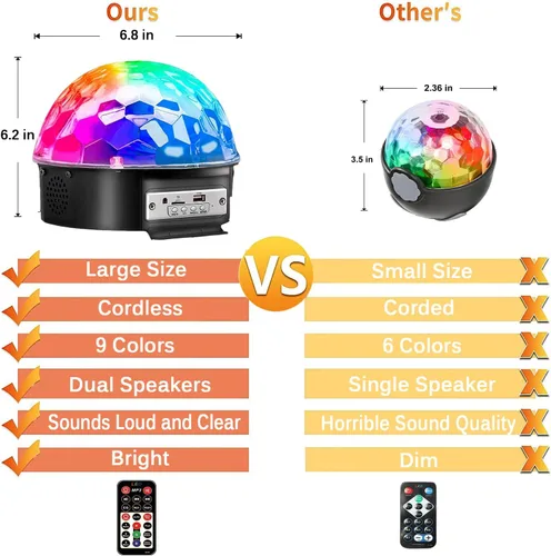 Miniatura 2 de Luces LED para trampolín con música, 9 colores, control remoto - Sincroniza hasta 16 pies, 15 pies, 14 pies, 12 pies, 10 pies, accesorios