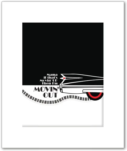 Miniatura 5 de I'm Movin' Out (Anthony's Song) - Classic Rock Lyric Inspired Music Wall Art Print Poster (10"L x 8"W, Print - Unframed)