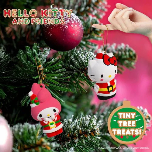 Miniatura 3 de Hello Kitty® y My Melody™ Kit para pintar tus propios adornos navideños, juego de manualidades de cerámica para las fiestas, paquete de 2