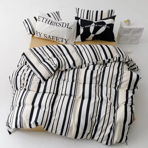 Miniatura 38 de KAREVER Juego de edredón azul y blanco a cuadros, juego de ropa de cama para niñas, juego de edredón a cuadros azul y blanco, manta para niños