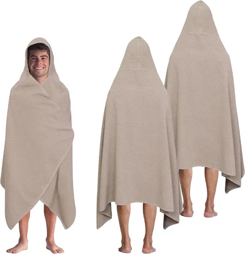 Miniatura 32 de COTTON CRAFT Sábanas de Baño con Tejido de Gofre - Juego de 2 Sábanas de Baño de Lujo Estilo Spa Europeo con Tejido de Gofre - Sábana de Baño de Gris