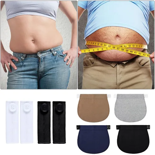 Miniatura 6 de Extensor de pantalones de maternidad ajustable elástico pantalón extensor de botón para mujeres embarazadas negro azul marino gris caqui blanco