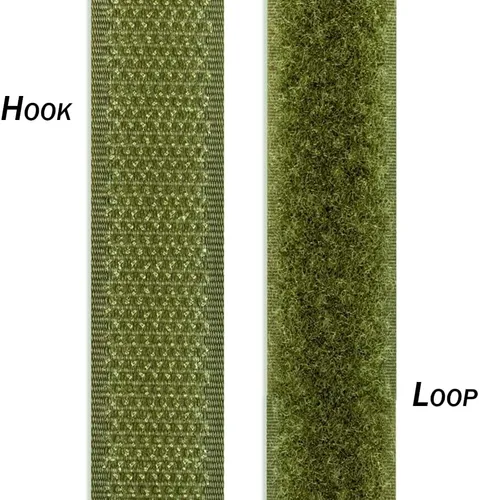 Miniatura 3 de Cinta de velcro de 1 pulgada de color verde oliva para coser, cinta de cierre no adhesiva de 1 yarda de longitud, cinta de velcro de nailon