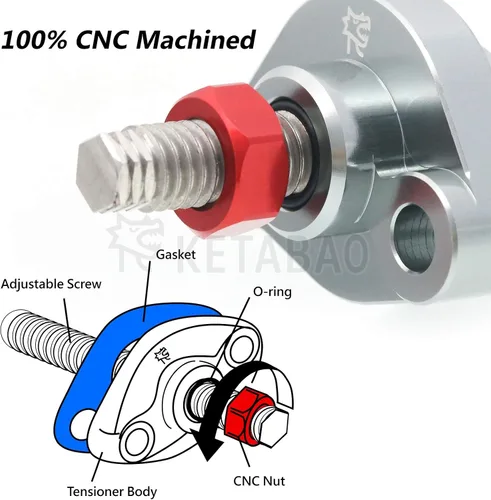 Miniatura 5 de KETABAO CCT Tensor de cadena manual ajustable compatible con CB600 F Hornet CB600F 2004-2006 2005 (Titanio)