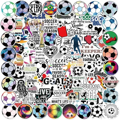 Miniatura 6 de 150 calcomanías de fútbol para la Copa del Mundo, fútbol, fútbol, deportes, vinilo impermeable, calcomanías de graffiti, regalos de fútbol
