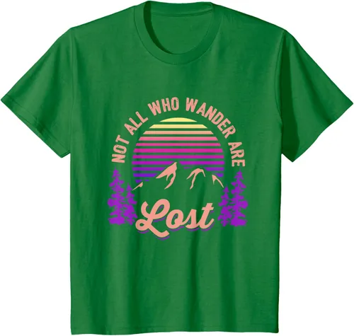 Miniatura 34 de Not All Who Wander Are Lost Vintage Mountains - Camiseta de senderismo, Negro, S