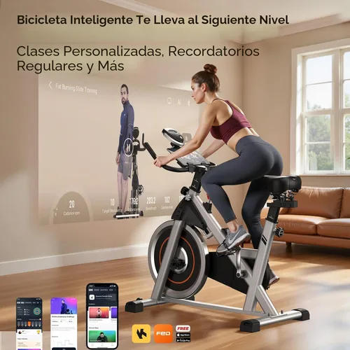 Miniatura 5 de YOSUDA Exercise Bike, Brake Pad Stationary Bike for Home with Exclusive App, Magnetic Indoor Cycling Bike with 300 lb Weight Capacity, Low Noise