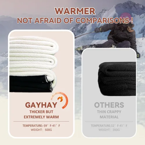Miniatura 2 de GAYHAY - Leggings con forro de vellón para mujer, pantalones de yoga cálidos de invierno para entrenamiento, con cintura alta y control de abdomen