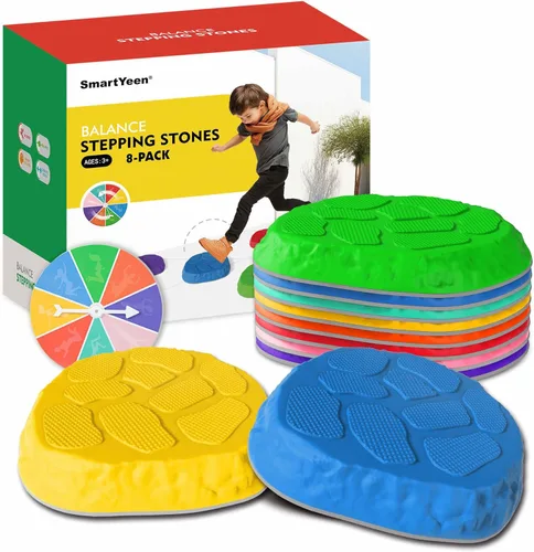 Miniatura 7 de Escalones para niños, 8/12 piezas duraderas, piedras de equilibrio antideslizantes para interiores y exteriores, juguetes para niños pequeños