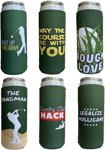 Miniatura 11 de Coozies Temáticas de los Años 70 - Regalo Genial para Cualquier Disco - Material de Neopreno Premium - Paquete de 6