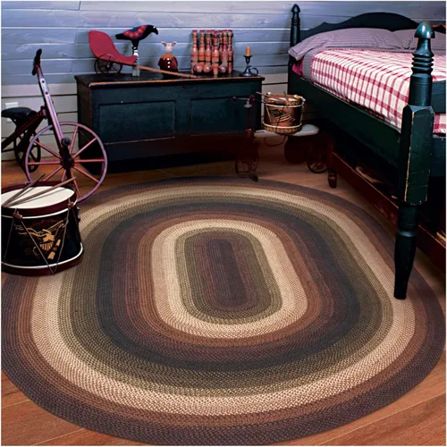 Miniatura 131 de Homespice Alfombras de Área Ovaladas Trenzadas de Yute Denim Azul de 8x10 pies para Sala de Estar, Dormitorio y Comedor. Apto para Mascotas. Estilos