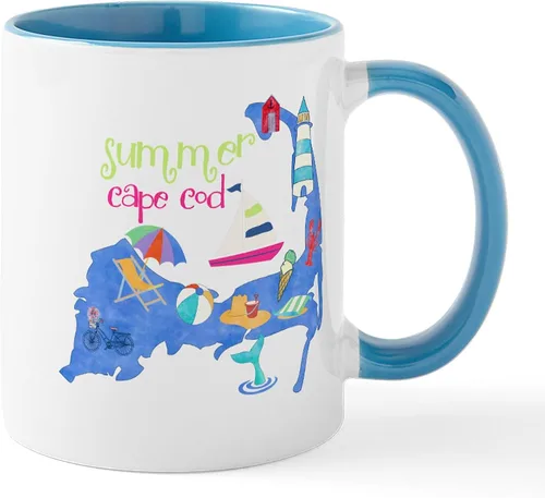 Miniatura 5 de CafePress Cute Cape Cod Map Mug 11 oz (325 ml) Ceramic Coffee Mug