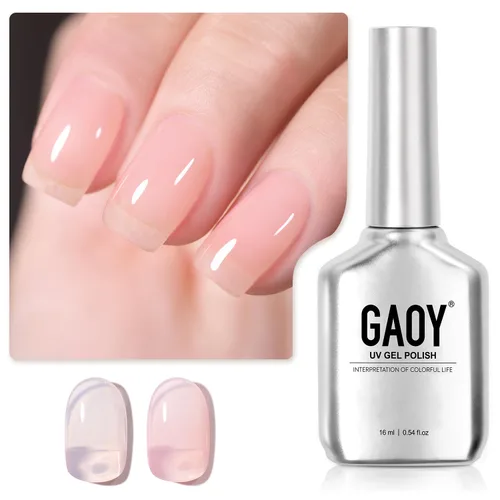 Miniatura 13 de GAOY Esmalte de uñas en gel pastel, 16ml (0.54 onzas líquidas) Rosa, esmalte de gel que se quita remojando y se cura con luz UV para primavera