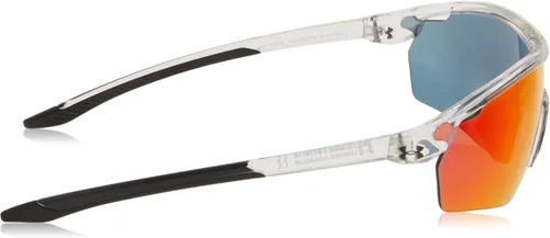 Miniatura 3 de Under Armour UA Gametime Jr. Wrap - Lentes de sol para niños y jóvenes, color transparentenegro, 3.898in, 0.039in, Transparentenegro
