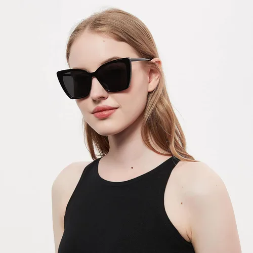 Miniatura 3 de Mosanana Gafas de sol de ojo de gato de gran tamaño para mujer, estilo moderno, modelo GLAM