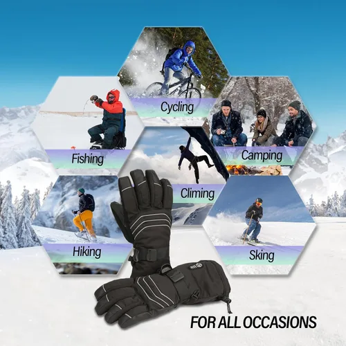 Miniatura 6 de Yidomto Heated Gloves for Men Women - 7.4V 23.68 WH Battery Rechargeable Heating Ski Gloves, Electric Gloves for Winter Outdoor Work Skiing Hiking