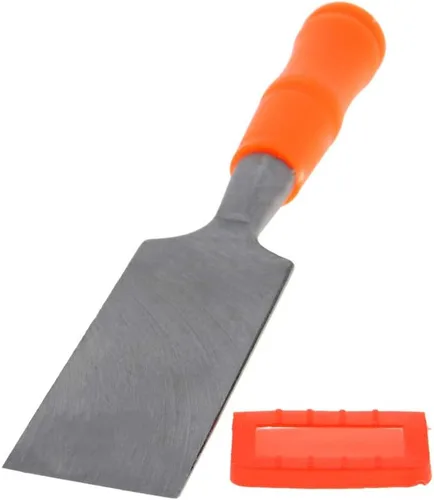 Miniatura 13 de Utoolmart Cincel de madera para carpintería 1.26 "/32 mm de ancho cabeza de talla plana de acero de alto carbono y mango de PVC para herramienta