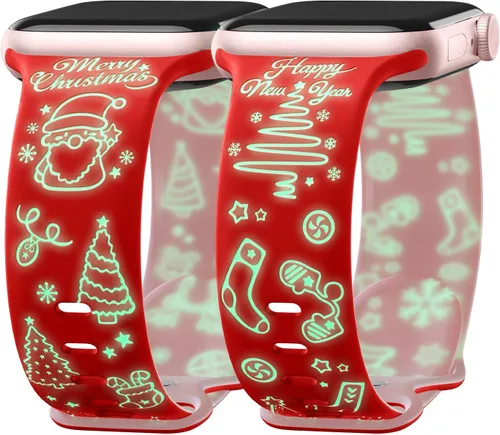 Miniatura 19 de Odbeai Correa deportiva de silicona suave con grabado floral compatible con Apple Watch de 1.496 pulgadas, 1.575 pulgadas, 1.614 pulgadas, 1.654