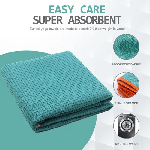 Miniatura 6 de Eunzel Toalla de yoga caliente – Toalla de microfibra antideslizante para esterilla de yoga con punto de agarre absorbente de sudor, toalla