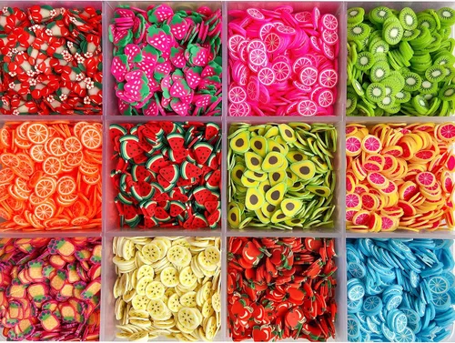 Miniatura 4 de 16800 piezas de rebanadas de frutas, rebanadas de arte de uñas, rebanadas de arcilla polimérica, rebanada de polímero 3D, suministros de arte