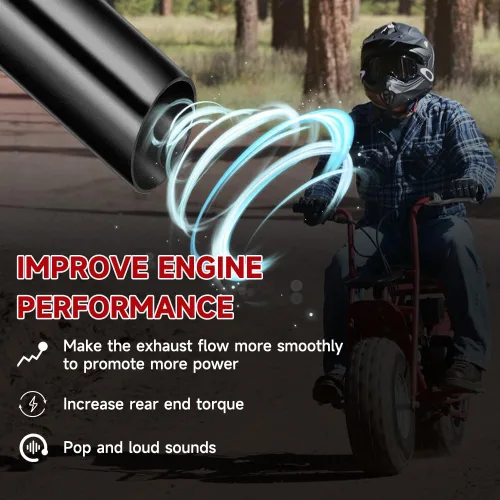 Miniatura 2 de FVRITO Kit de tubo de escape para mini bicicleta para Predator 212cc 224cc 196cc Coleman CT200U BT200X CT200U-EX 6.5hp GX160 GX200 motor pequeño