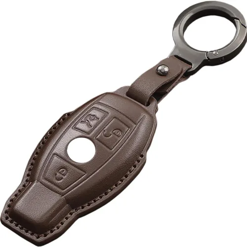 Miniatura 6 de para Mercedes-Benz Funda para llavero, Funda para llavero Mercedes C E M S CLS CLK GLK GLC G AMG Accesorios para llavero de cuero Funda protectora