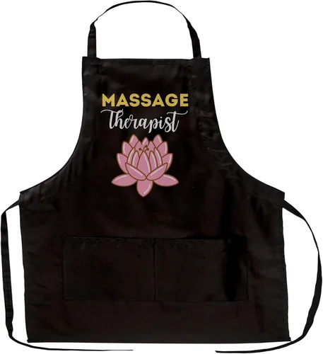 Camiseta de terapia de masaje profesional para mujer, para terapeuta de masaje, para trabajo, delantal de cocina, delantales negros, talla 1 para