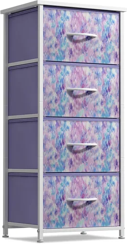 Miniatura 32 de Sorbus Cómoda de tela para dormitorio de niños, cómoda de 5 cajones, torre de almacenamiento alta, organizador de ropa, para armario, sala
