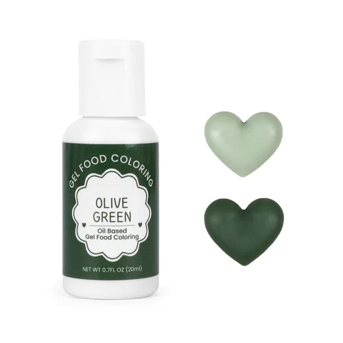 Colorante de alimentos a base de aceite para chocolate, 20ml de colorante de gel comestible verde oliva a base de aceite para decoración de