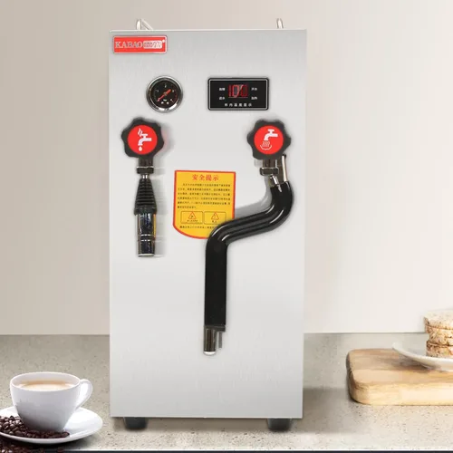 Miniatura 3 de Espumador y vaporizador de leche comercial, 8L/270 oz de gran capacidad, 110V 2500W Máquina de espuma de leche eléctrica Máquina de ebullición