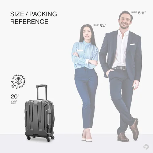 Miniatura 2 de Samsonite - Maleta rígida expandible Centric con ruedas giratorias, Negro), 92794-1041
