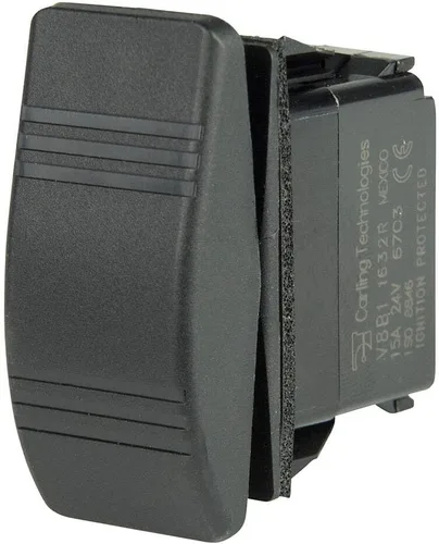 Miniatura 11 de BEP Marine Control táctil de 3 posiciones IP66 nominal 24V Negro 2 vías DIN montaje en carril interruptor de botón