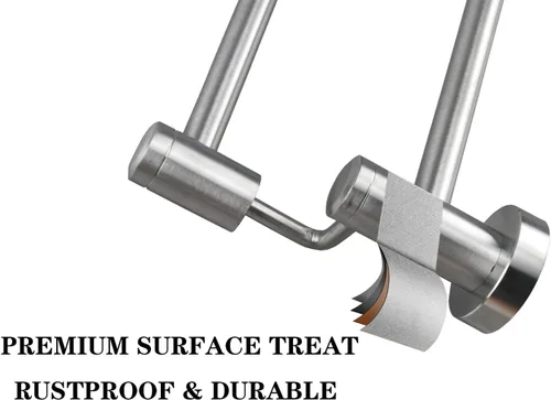 Miniatura 4 de TocTen Barra Doble para Toallas de Baño - Toallero de Acero Inoxidable SUS304 Reforzado para Baño, Accesorios de Baño Barra Doble para Toallas