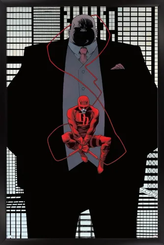 Miniatura 8 de Trends International Marvel Comics Daredevil - Póster de pared Kingpin Shadow, 22.4 pulgadas de largo x 14.7 pulgadas, versión enmarcada en bronce