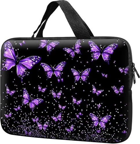 Miniatura 27 de Funda para laptop con asa de 10 pulgadas, impermeable, diseño de lentes de sol de alpaca, funda para computadora compatible con MacBook Air, Pro