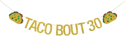Cartel de taco Bout 30, decoración de fiesta mexicana para fiesta de cumpleaños número 30 para hombres y mujeres, fiesta de cumpleaños 30,