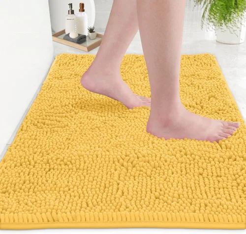 Miniatura 71 de LuxUrux Tapete de microfibra afelpada, de felpilla extrasuave, pelo largo de 1 pulgada, muy absorbente, para baño o ducha, lavar y secar a máquina