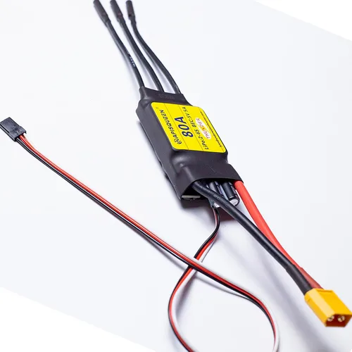 Miniatura 3 de 80A ESC 2-6S LiPo Controlador de velocidad electrónico sin escobillas con BEC XT60 y enchufe de 0.157 in para modelo RC avión Drone