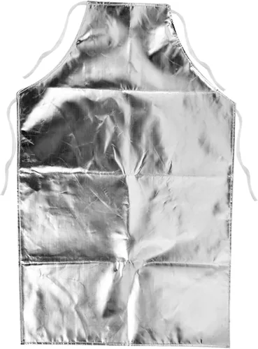 Tiiyee Delantal resistente al calor, papel de aluminio de alta temperatura, 1000 grados, aislamiento térmico, delantal de trabajo, antisalpicaduras,