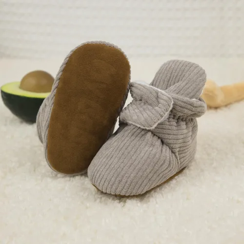 Miniatura 14 de Sawimlgy - Botines de algodón antideslizantes para recién nacido, con agarre, para cuna o para el invierno