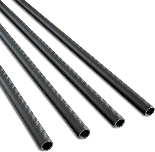 4 tubos de fibra de carbono de 0.394 in de 0.394 in x 0.315 in x 12.992 in, disponible de 6/8/12/14/0.630 in, acabado mate envuelto en rollo 3K