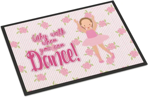 Miniatura 55 de Caroline's Treasures BB5374MAT Let's Dance Linen - Felpudo de lino verde azulado de 18 x 27 pulgadas, tapete para puerta delantera, para interiores