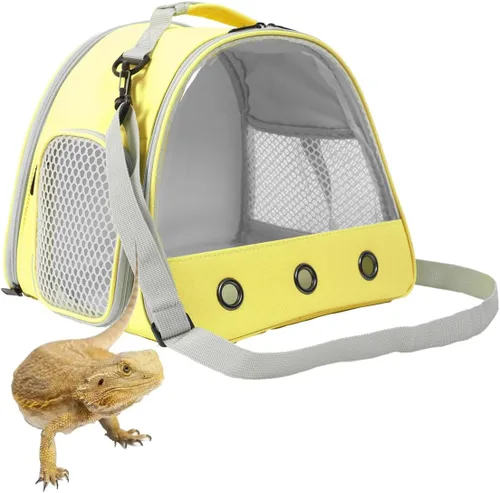 Miniatura 16 de Portador de viaje para dragón barbudo, jaula para lagartos, bolsa para animales pequeños para erizos, ratas, loros, pájaros, conejillos de indias