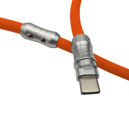 Miniatura 9 de WLGQ Geek - Cable de carga universal USB C a C de estilo industrial hecho a mano, material de silicona líquida agradable a la piel, cable de carga