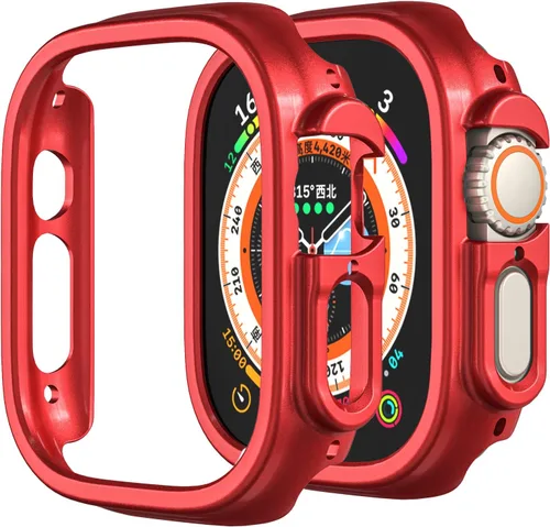 Miniatura 12 de Funda rígida de policarbonato compatible con Apple Watch Ultra 3/2/1 de 1.732 pulgadas, resistente a impactos, a prueba de golpes, con borde