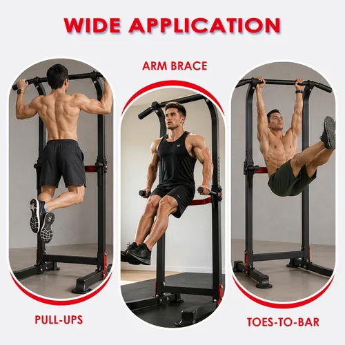 Miniatura 2 de Pull Up Bar, Multifunction Power Tower Dip Bar Station Home Gym Strength Training Workout Equipment for Pull-up Push-up Dips